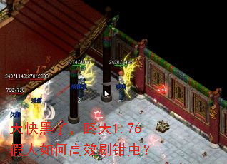 天快黑了,昸天1.76假人如何高效刷钳虫? 天快黑了,昸天1.76假人如何高效刷钳虫?