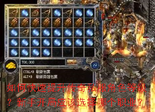 如何快速提升传奇私服角色等级?新手开局应该选择哪个职业? 如何快速提升传奇私服角色等级?新手开局应该选择哪个职业?