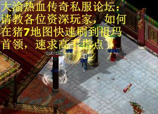 大渝热血传奇私服论坛：请教各位资深玩家，如何在猪7地图快速刷到祖玛首领，速求高手指点