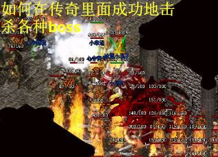如何在传奇里面成功地击杀各种boss
