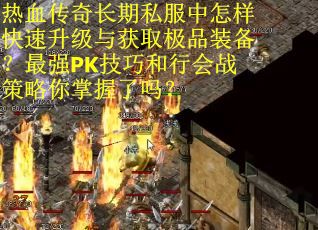 热血传奇长期私服中怎样快速升级与获取极品装备？最强PK技巧和行会战策略你掌握了吗？