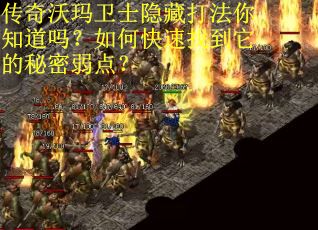 传奇沃玛卫士隐藏打法你知道吗？如何快速找到它的秘密弱点？