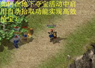 如何在地下夺宝活动中启用自动拾取功能实现高效抢宝？