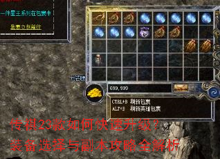 传祺23款如何快速升级?装备选择与副本攻略全解析 传祺23款如何快速升级?装备选择与副本攻略全解析